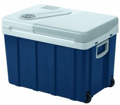 Mobicool W40 AC/DC - Nevera termoeléctrica portátil, Conexiones 12/24 / 230 V, 39 litros de Capacidad, Color Azul/Gris